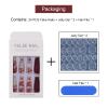 24 PCS Press on Nails Maple Pattern Fake Nails Long Fake Nails Shiny Flame Fake Nails Rhinestone False Nails Shiny Red Fake Nails Gifts for Women and Girls view 4