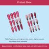 24 PCS Press on Nails Rose Fake Nails Long Fake Nails Shiny Rose Fake Nails Red Edge Fake Nails Gifts for Women and Girls Wearable Fake Nails Acrylic Full Coverage Fake Nails view 3
