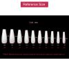 24 PCS Press on Nails Rose Fake Nails Long Fake Nails Shiny Rose Fake Nails Red Edge Fake Nails Gifts for Women and Girls Wearable Fake Nails Acrylic Full Coverage Fake Nails view 4