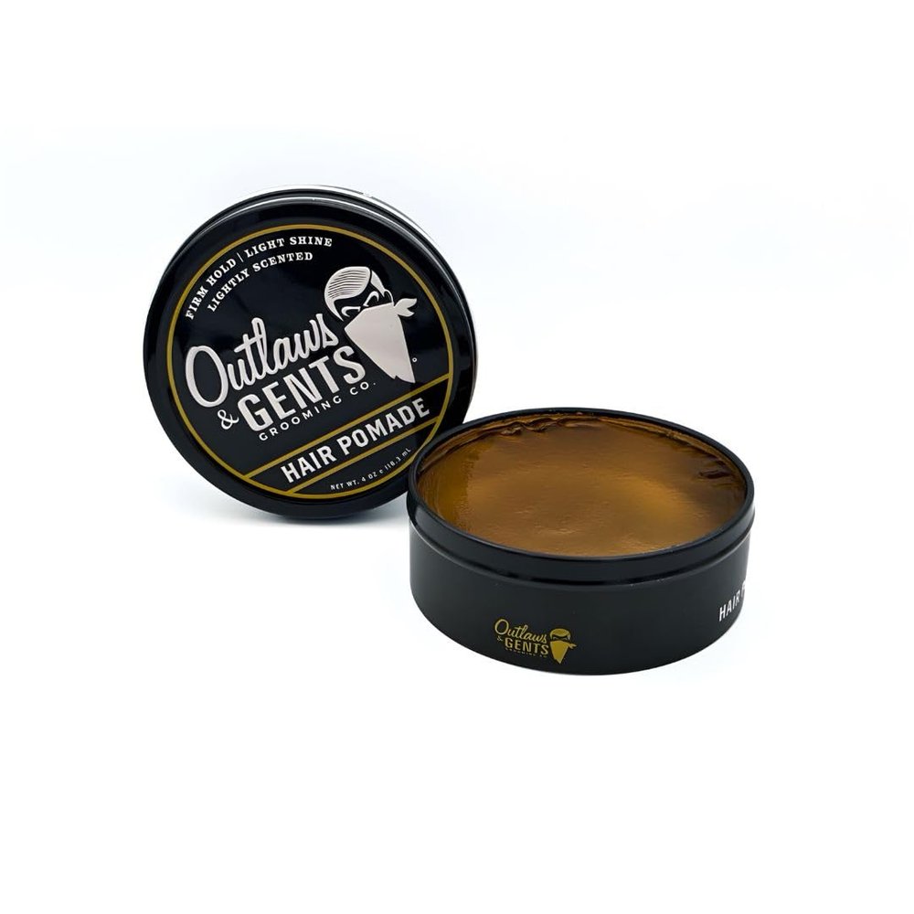 Outlaws & Gents Grooming Co. Hair Pomade - Styling Pomade for Men with Firm Hold and Light Shine - Perfect for Classic and Modern Hairstyles