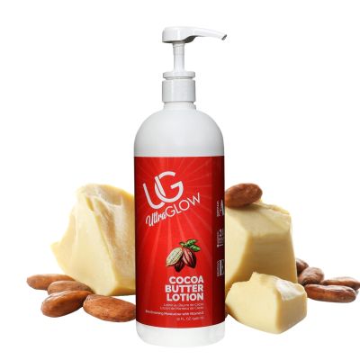 UltraGlow Cocoa Butter Lotion for Unisex  32 oz Skin Enriching Moisturizer with Vitamin C, Deep Hydration for Soft, Smooth Skin