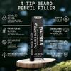 4-Tip Beard Pencil Filler for Men (2 pack) and 4 Pack Beard Balm for Men by Striking Vikings view 3