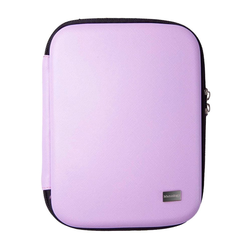Maniology Deluxe Stamping Plates and Polish Holder Case (Lilac Dream, Jet Black, Cobalt Blue), Nail Accessories Organizer (Lilac Dream)