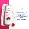 Dove Body Wash Revitalizante Cherry & Chia Milk 4 Count for Renewed, Healthy-Looking Skin Gentle Skin Cleanser with 24hr Renewing MicroMoisture 20 oz view 3