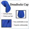Leeven 2 PCS Unisex Bonnet Sleep Cap for Dreadlocks and Long Hair - Dreads Head Wrap Locs Caps for Men and Women - Black, Blue view 3