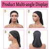 Leeven 2 PCS Unisex Bonnet Sleep Cap for Dreadlocks and Long Hair - Dreads Head Wrap Locs Caps for Men and Women - Black, Blue view 4