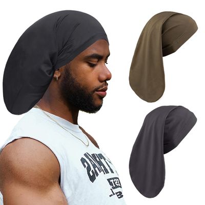 Leeven 2 PCS Unisex Dreadlock Cap Dreadlock Accessories Long Hair Dreads Head Wrap Sleep Cap Hair Dreadlock Caps for Men Women Black, Green