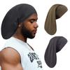 Leeven 2 PCS Unisex Dreadlock Cap Dreadlock Accessories Long Hair Dreads Head Wrap Sleep Cap Hair Dreadlock Caps for Men Women Black, Green view 1