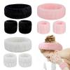 YARIEW 9Pcs Spa Headband and Wristband Set,3 Pieces Makeup Facial Face Wash Head Bands for Skin Care and 6 Pieces Wrist Bands for Washing Face Terry Cloth Headbands for Women and Girls view 1
