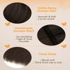 DOORES Sew in Hair Extensions, 18 Inch 100g Light Dark Brown, Human Hair Extensions Sew in Straight Hand Tied Weft for Women view 3