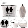 POFULL Funny Skiing Gift Extremely Difficult Double Black Diamond Cosmetic Bag Snowboarder Gifts (Extremely Difficult Cosmetic Bag) view 3