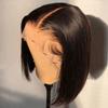 Jnymell Short Bob Human Hair Lace Front Wigs HD Transparent 13X4 Lace Frontal Brazilian Wigs Pre Plucked Bleached Knots 150% Density Bob Straight Lace Front Human Hair Wigs Pre Plucked 14Inch view 2