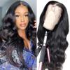 18 Inch Body Wave Lace Front Wigs Human Hair Pre Plucked 13x4 Lace Frontal Wig with Baby 180% Density 9A Glueless Brazilian Virgin Human Hair Wigs for Black Women Natural Hairline Natural Color view 1