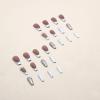 FRUJCDKI Wedding Nail Pearl White French Press on Nails Medium Short Square,rhinestone Fake Nails,Reusable Finger Nails Press on,Ready-to-Wear Jelly Nails Kit,24 Soft Natural Nails Set view 2