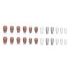 FRUJCDKI Wedding Nail Pearl White French Press on Nails Medium Short Square,rhinestone Fake Nails,Reusable Finger Nails Press on,Ready-to-Wear Jelly Nails Kit,24 Soft Natural Nails Set view 4