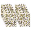 OLYCRAFT 10 Sheets Temporary Cheetah Leopard Print Tattoo Stickers 5x6 Inch Face Stickers Removable for Women Art Party Decor Halloween Costume Black & Gold view 1