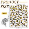 OLYCRAFT 10 Sheets Temporary Cheetah Leopard Print Tattoo Stickers 5x6 Inch Face Stickers Removable for Women Art Party Decor Halloween Costume Black & Gold view 2