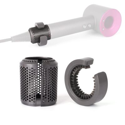 Upgraded Hair Dryer Filter Compatible with Dyson Supersonic HD01 HD03 HD08 Hair Dryer Attachment, Hair Dryer Outer Filter Repair Accessories with Filter Cleaning Brush(Metallic Gray)