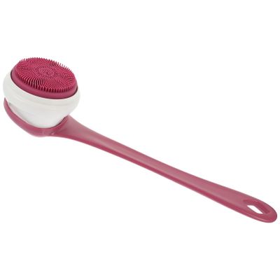 1 Set Electric Shower Brush Back Shower Supplies Bath for Shower Silicone Scrubbers Brush Exfoliator Bath Handle Shower Brush Body Purple Abs