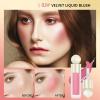 Hocossy Soft Cream Blush Makeup Liquid Blush for Cheeks Dewy Finish Long-Wearing Natural-Looking Makeup Beauty (#2 strawberry pink) view 3