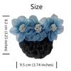 2 Pcs Net Barrette Pearl Flower Hair Nets Women Hair Clips Bun Headdress for Nurse Professional Women Decoration Pink Purple view 3
