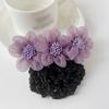 2 Pcs Net Barrette Pearl Flower Hair Nets Women Hair Clips Bun Headdress for Nurse Professional Women Decoration Pink Purple view 4
