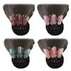 2 Pcs Women Net Barrette Embroided Butterfly Mesh Clip Headdress Classic Hair Bun Cover Net Hair Net for Hair Clip Decor Pink Purple view 2