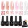 modelones Builder Nail Set, Builder Base Colors Jelly Nude Pink 6 Colors view 1