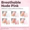 modelones Builder Nail Set, Builder Base Colors Jelly Nude Pink 6 Colors view 2