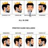 Beard Shaper Kit - Premium Shaping Tool - 100% Clear | Many Styles - The Ultimate Beard/Hair Lineup - Beard Stencil Guide Template 360 Rotation view 4