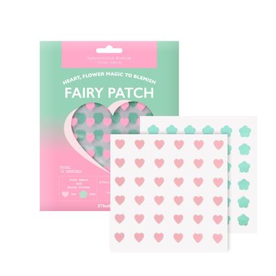 27habits Fairy Patch - heart and flower colored patch for spots and blemishes, 72 patches, Korean skincare