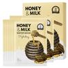 BOM COSMETICS Honey & Milk Water Mask 10ea 0.8fl.oz Deep Hydration Mask for Pore Tightening & Firming, Collagen for Elasticity, Korean Skincare view 1