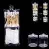 EKAYG Transparent Cotton Puff Storage Box Square Round Cotton Swab Desktop Dustproof Clear Makeup Jewelry Organizing Box view 4