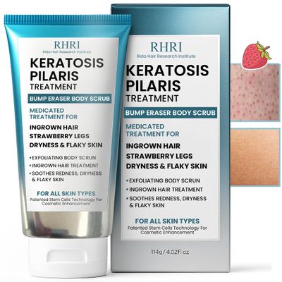 KP Bump Eraser Body Scrub | Keratosis Pilaris Treatment | Bump Eraser Body Scrub | Exfoliating Body Scrun | Ingrown Hair Treatment | Clears Strawberry Legs | Soothes Redness, Dryness & Flaky Skin