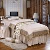 MIPOPS 4-Piece Microfiber Massage Table Sheet Set, Solid Color Premium Table Skirt Natural Massage Linen Salon Bed Cover Bedspreads(A,190x80cm(75x31inch)) view 1