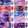 Starry Sky Flowers Nail Foil Sheets Transfer Stickers Decals, Holographic Pink Floral Butterfly Foil For Nail Art Design,Acrylic Nails Art Supplies For Nail Transfer Glue Polish,Women Nail Accessories view 2