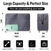 Nylon Large Makeup Bag Black Houndstooth Travel Pouch for Women, Big Preppy Makeup Bag Cute Cosmetic Zipper Pouch Purse, Waterproof Toiletry Bag Clutch Makeup Organizer for Girls(Black Houndstooth) view 2