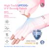 SAVILAND U V Gloves for Nails: UPF80+ Professional U V Gloves for Manicures, Anti UVA & UVB 999+ U V Glove for Gel Nail Lamp Skin Care Fingerless Glove Prevent Hands from U V Harm (Light Pink) view 2