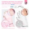 SAVILAND U V Gloves for Nails: UPF80+ Professional U V Gloves for Manicures, Anti UVA & UVB 999+ U V Glove for Gel Nail Lamp Skin Care Fingerless Glove Prevent Hands from U V Harm (Light Pink) view 3