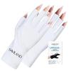 SAVILAND U V Gloves for Nails: UPF200+ High-tech Professional U V Gloves for Manicures, Anti UVA & UVB 999+ U V Glove for Gel Nail Lamp Fingerless Glove Prevent Hands from U V Harm (White) view 1