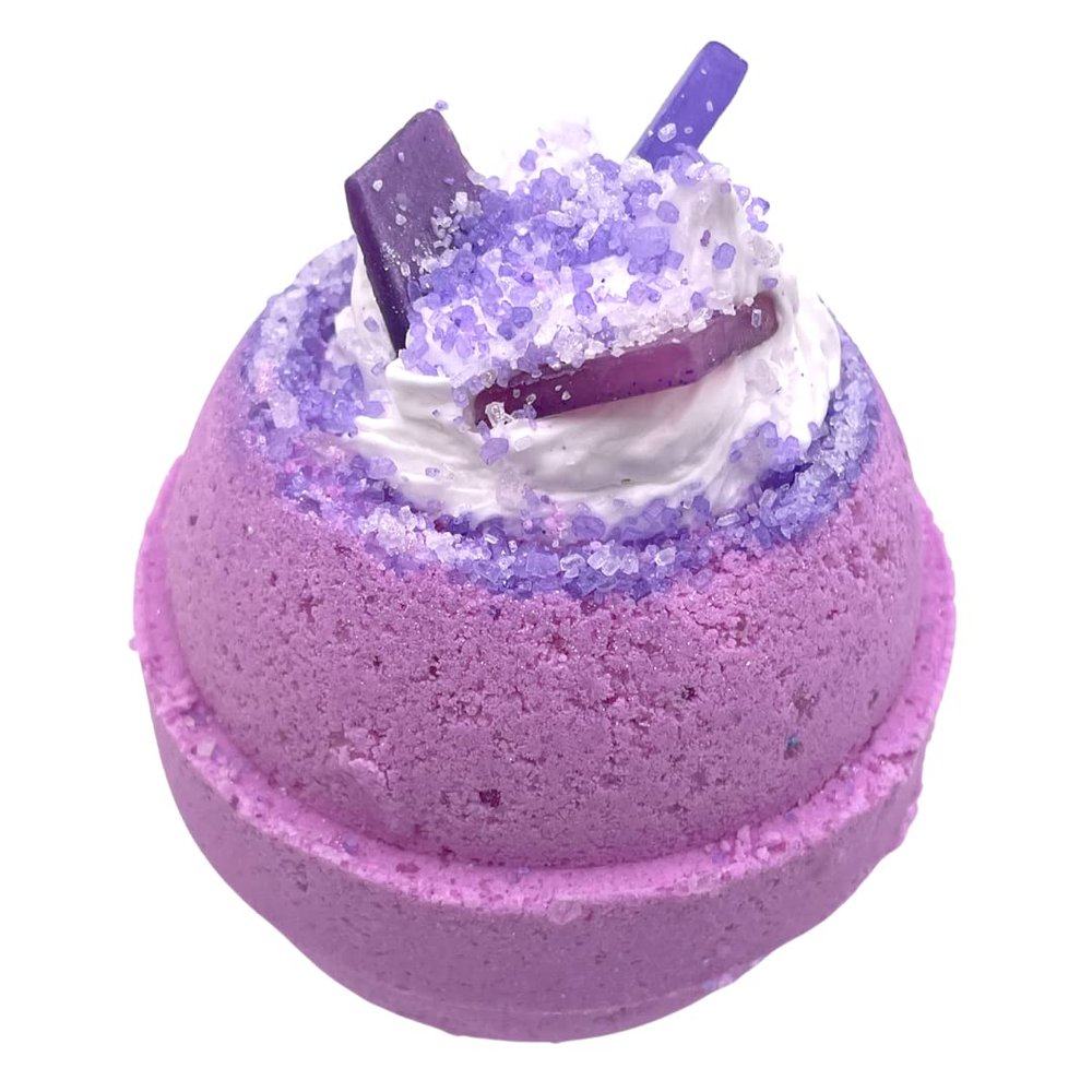 Handmade Amethyst Bath Bomb with Epsom Salts