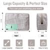 Nylon Large Checkered Makeup Bag Travel Pouch for Women, Big Preppy Makeup Bag Cute Cosmetic Zipper Pouch Purse,Waterproof Toiletry Bag Clutch Makeup Brush Organizer Pouch for Ladies Girls(Checkered) view 2