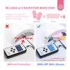 SAVILAND U V Gloves for Nails: UPF200+ High-tech Professional U V Gloves for Manicures, Anti UVA & UVB 999+ U V Gloves for Gel Nail Lamp Skin Care Fingerless Gloves Prevent Hands from U V Harm (Pink) view 3