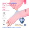 SAVILAND U V Gloves for Nails: UPF200+ High-tech Professional U V Gloves for Manicures, Anti UVA & UVB 999+ U V Gloves for Gel Nail Lamp Skin Care Fingerless Gloves Prevent Hands from U V Harm (Pink) view 4
