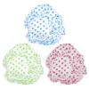 3PCS Shower Caps, Elastic Reusable Waterproof Plastic Shower Cap for Women Ladies Spa Salon (Red+Green+Blue) view 1