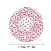 3PCS Shower Caps, Elastic Reusable Waterproof Plastic Shower Cap for Women Ladies Spa Salon (Red+Green+Blue) view 3