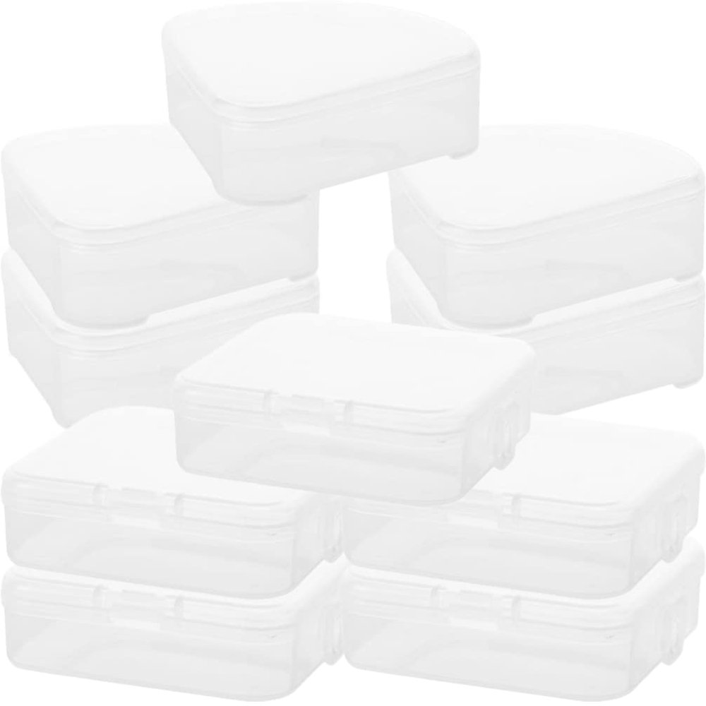 FRCOLOR 10pcs Powder Puff Storage Box Makeup Sponge Holder Portable Makeup Sponge Travel Case for Organizing Durable Cosmetic Egg Container