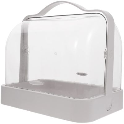 Beavorty Desktop Makeup Organizer Lid Cosmetic Storage Box for Skincare and for Home Office and Dorm Organization