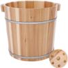 NOBRIM Wooden Foot Soaker Barrel Foot Spa Foot Bath Barrel Household Wash Basin Pedicure Basin Healthy Fumigation Wash Foot Soak Tub view 1