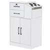 BarberPub Locking Barber Station with 2 Drawers Cabinet Beauty Salon Storage Equipment with Holders for Hair Stylist Spa 2005 (White) view 1